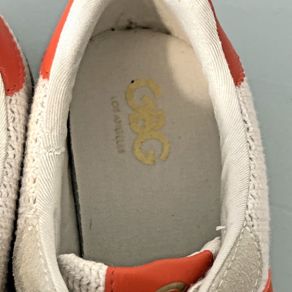 GBG Los Angeles Olimpia Sneakers Women's Size 9M Beige with Orange Accents - Picture 9 of 13